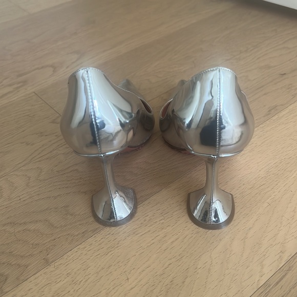 Amina Muaddi silver Ami mirror pump - Picture 5 of 6